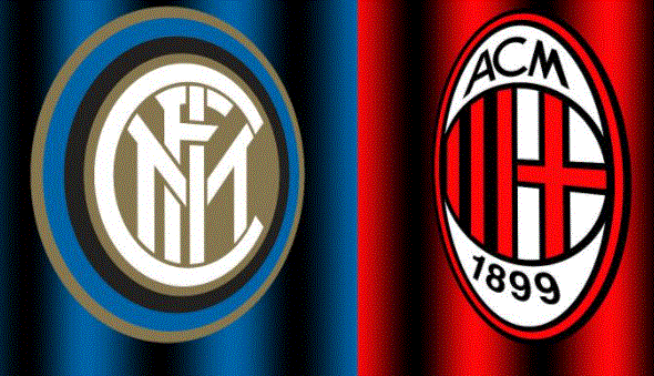 Drapeau de l’Inter Milan vs AC Milan 