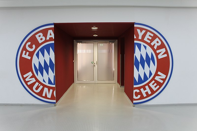 Photo de l’entrée des vestiaires du Bayern Munich