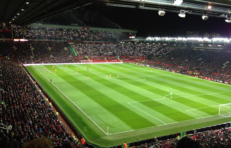 Le stade de Manchester United pendant un match de foot